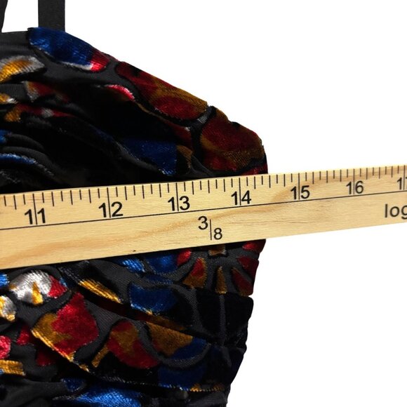 Anthropologie Hutch Velvet Floral Wide-Leg Jumpsuit Size XS Blue Pattern - Picture 7 of 10